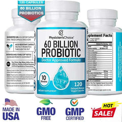 Daily probiotic supplement—helps burn fat metabolism and promotes nutrient digestion and gut health for adult men and women