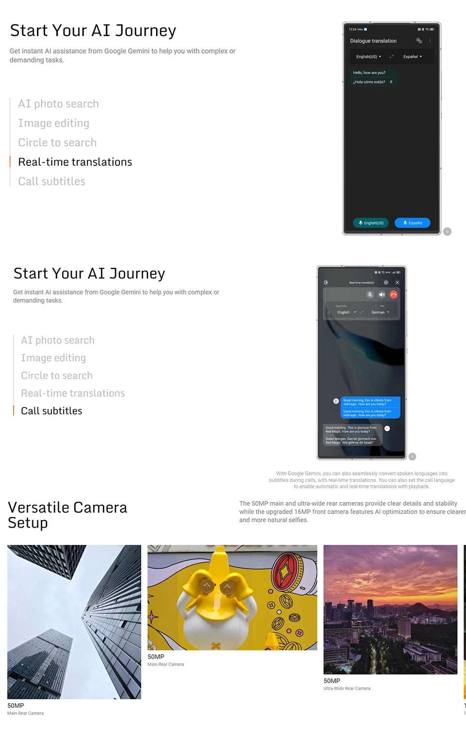 Global Version Redmagic 10S Pro NX789J Snapdragon 8 Elite Leading Version 6.853" Q9+144Hz AMOLED 50*2+2+16MP 7050mAh 80W NFC