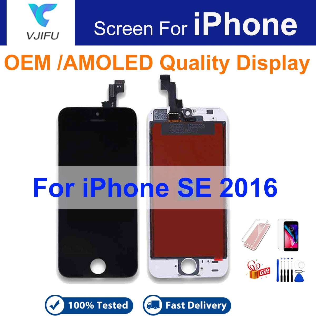 Original OEM Screen For iPhone SE 2016 LCD Display A1662 A1723 A1724 Digitizer High Quality Assembly Replacement with 3D Touch