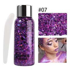 Eye Glitter Nail Hair Body Face Gel Art Waterproof High Gloss Glitter Body Multifunctional Makeup Decoration Party Festival