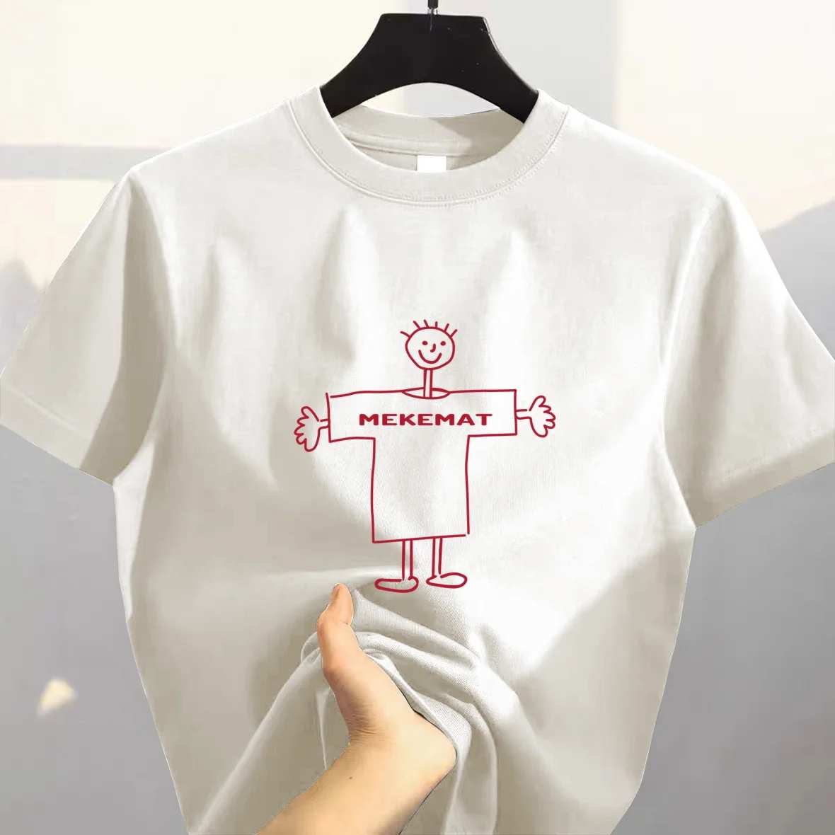 Summer Casual Cotton ort Sve T-irt Men Women Couple Tops Faionable Pure Cotton UV Protection Clothing
