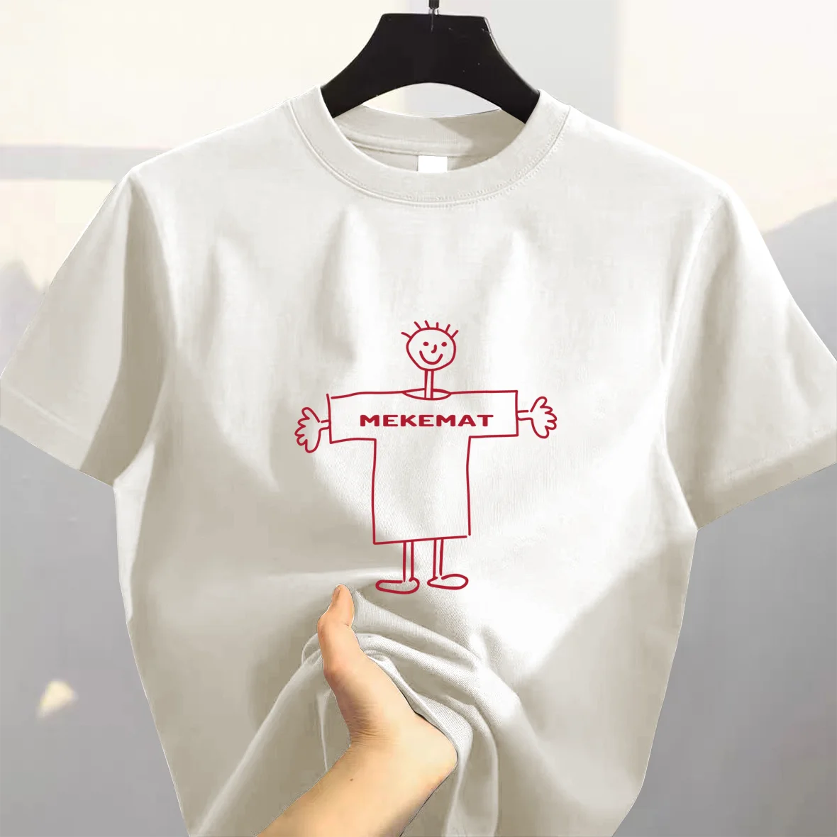 Summer Casual Cotton ort Sve T-irt Men Women Couple Tops Faionable Pure Cotton UV Protection Clothing
