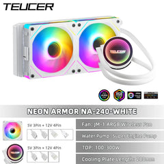 TEUCER NA-360 PC Water Cooling Radiator X99 Motherboard CPU Liquid Cooling Cooler for Intel LGA 2011 1700 1200 1155 AMD AM4 AM5