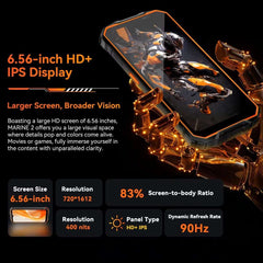Blackview OSCAL Marine 2 Rugged Phone 8GB RAM 256GB Smartphone AI 11000mAh Battery 6.56 " HD+Display Unisoc T61 Android 15 NFC