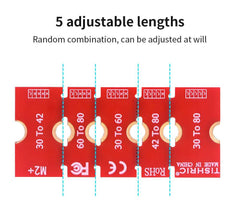 TISHRIC M.2 NGFF NVME SSD Extension Board Adapter 2230 2242 2260 2280 M2 Length Extend Adapter Bracket Card 5 Adjustable Lengths