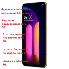 هاتف LG V60 ThinQ 5G V600AM/TM/VM الأصلي غير مقفل بشاشة 6.8 بوصة ومعالج Qualcomm 865 4G/5G وذاكرة 8 جيجابايت وذاكرة قراءة فقط 128 جيجابايت، الإصدار الكوري/الأمريكي