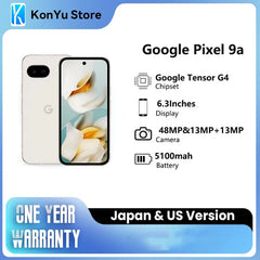 Global New Google Pixel 9a 6.3" 1080 x 2424 pOLED 120Hz 5100mAh Wired Google Tensor G4 Titan M2  8G RAM 128 / 256G Smartphone