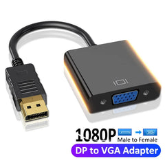 DisplayPort Display Port DP to VGA Adapter Cable For Projector DTV TV HDVD Laptop DP Male to VGA Female Converter Adapter Cable