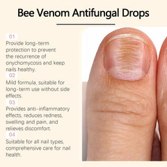 Bee Venom Antifungal Drops Nail Soothing Growth Bee Venom Nail Treatment Cleaning Spray for Hand Foot Nails Protection Care