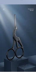 Facial Hair Scissors Rounded Professional Stainless Steel Mustache Nose Hair Beard Eyebrows Eyelashes Trimming Clippers