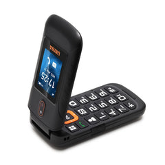 UNIWA V909T 4G Flip Phone Dual Screen Single Nano Cellphone Big Push-Button Mobile Phone for Elderly 2250mAh Russian Keyboard