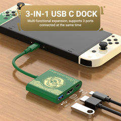 4K Switch TV Docking Station 3 In 1 USB-C Game Hub With USB3.0 HDMI PD 100W For Laptop ，Nintendo Switch/Switch OLED，Mobile Phone