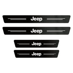 Car Door Sill Carbon Fiber Sticker Threshold Side Anti Scratch Waterproof Decal for Jeep Renegade Wrangler JL JK Gladiator Grand
