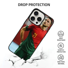 Diogo Jota Soccer Football Phone Case For iPhone 15 Pro TPU Shockproof Phone Cover