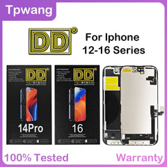 DD 16PM OLED Display For iPhone 13 13Pro 13Promax LCD Display Touch Screen Digitizer For XS MAX 14 14Plus 14Pro 15 16E Soft/Hard