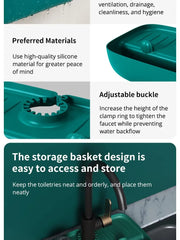 Household Silicone Sink Drain Rack Faucet Splash Proof Drain Rack Water Collecting Pad Sponge Rag Steel Wool Gadget Storage Box