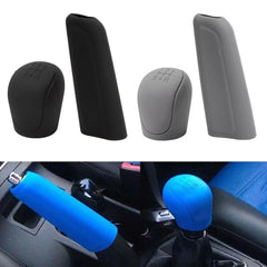 Silicone Gear Shift Knob Cover Handbrake Non Slip Grip Handle Case Automobiles Gear Shift Collars Car Interior Accessories