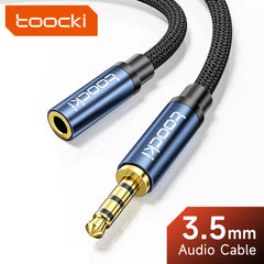 كابل تمديد صوت Toocki Aux مقاس 3.5 مم من الذكور إلى الإناث، سلك تمديد مكبر الصوت مع ميكروفون لسماعات الرأس وكابل تمديد Xiaomi