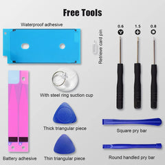 Mumzar free tools kit for iPhone 11 to 14 replacement battery including screwdrivers suction cup pry bars adhesive picks