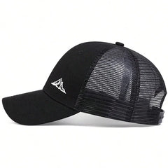 Unisex Mountain Range Embroidery Baseball Net Caps Spring Summer Outdoor Adjustable Casual Hats Dad Hat Sunscreen Hat