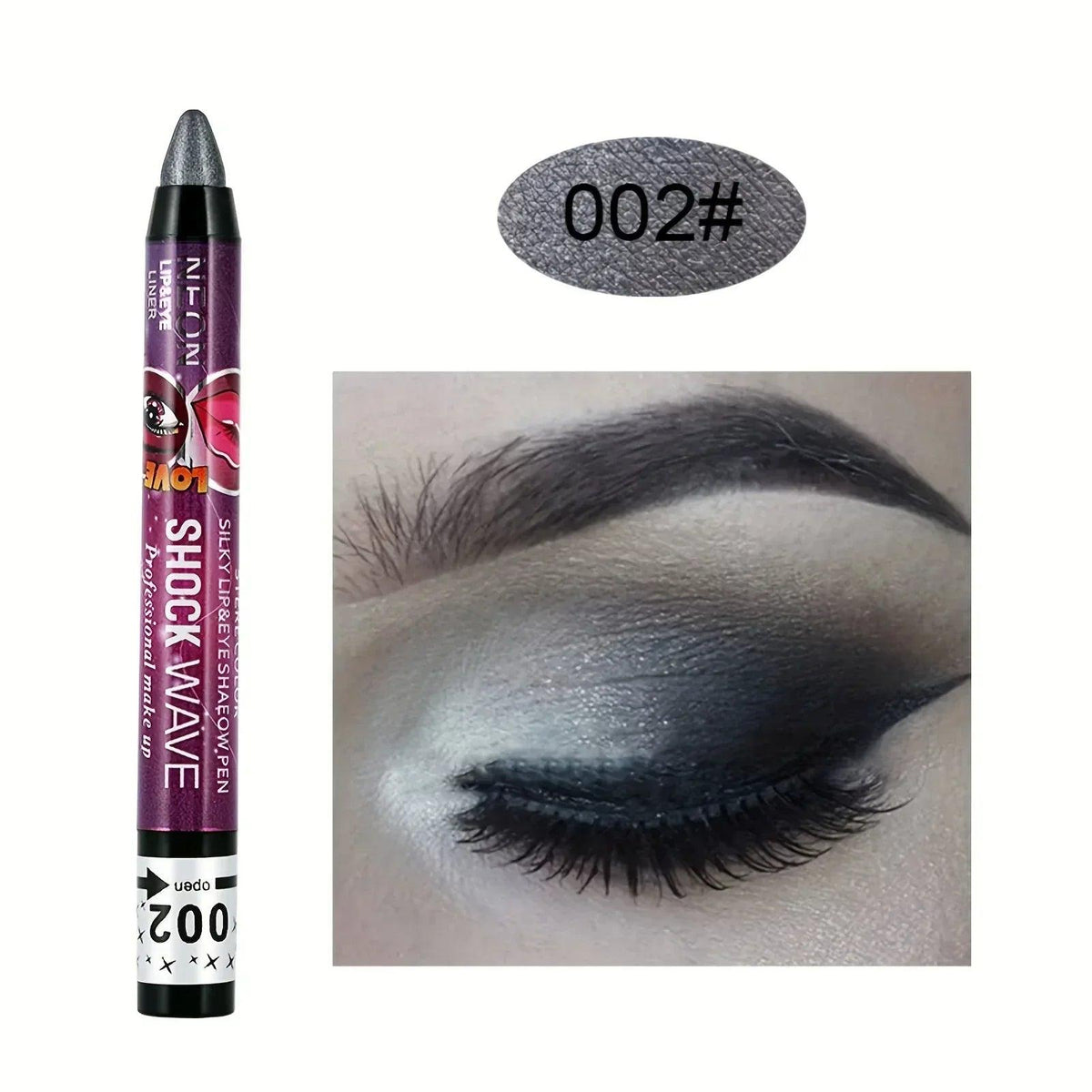 Shimmer eyeshadow pen in smoky gray, shade 002#