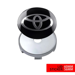 56/60mm Car Wheel Hub Center Cap Aluminum Metal Logo Stickers For Toyota Rav4 Corolla Camry Aqua Auris Cross Yaris TRD Prius GR