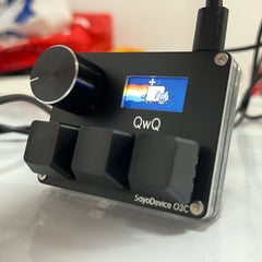 O3C SayoDevice OSU O3C مفاتيح هول ذات الزناد السريع ومفاتيح مغناطيسية وردية اللون ولوحة مفاتيح بمقبض وشاشة ونسخ ولصق وقص