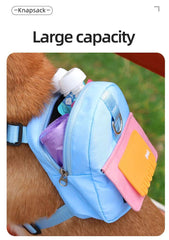 Waterproof Pet Backpack For Dogs Puppy Bag With Harness Collar Outdoor Travel Dog Snacks Backpack French Bulldog Dog Accessories