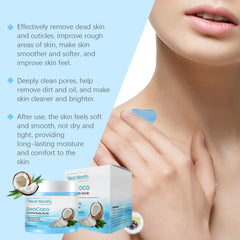 Coconut Body Scrub Remove Dead Skin Exfoliating Fading Dark Spots Softening Brightening Smoothing Cleansing Sea Salt Body Scrub