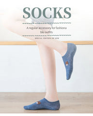 5/10 Pairs of WOMEN and MEN Cotton Socks, Casual Breathable Short Socks, and Girls' Cartoon Bear Low Cut Ankle Boat Socks
