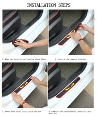for MG ZS HS Letter Logo Car Door Sill Protector Plate Rear Trunk Bumper Strips Threshold Sticker Anti Scratch Covers