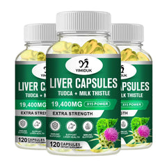 Liver Capsules Tudca + Milk Thistle Liver Detox and Cleanse for Health Promotes Liver Toxinremoval Antioxidant & Detoxifier