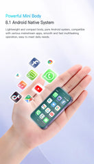 هاتف SOYES XS15 صغير الحجم فائق النحافة بشاشة 3.0 بوصة وذاكرة وصول عشوائي 2 جيجابايت وذاكرة قراءة فقط 16 جيجابايت ونظام تشغيل أندرويد 8.1 وشريحتي اتصال وبطاقة ذاكرة 3G وبطارية 1000 مللي أمبير في الساعة وواي فاي ونظام تحديد المواقع العالمي (GPS)