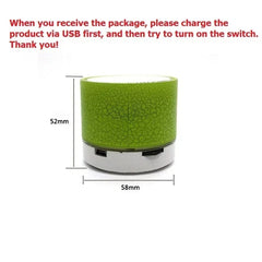 مكبر صوت بلوتوث صغير لاسلكي مكبر صوت Crack LED بطاقة TF USB مضخم صوت محمول MP3 صوت مكبر صوت لاسلكي للهواتف الذكية