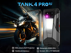 【العرض العالمي الأول】هاتف Unihertz 8849 Tank 4 pro الذكي 5G مع جهاز عرض بدقة 720 بكسل Dimensity 8300 سعة 36 جيجابايت + 1 تيرابايت وشاشة AMOLED بدقة 3K