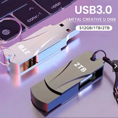 محرك أقراص فلاش USB 3.0 بسعة 512 جيجابايت و1 تيرابايت و2 تيرابايت ومحرك أقراص USB محمول عالي السرعة ومحرك أقراص USB محمول مقاوم للماء وذاكرة فلاش يو ديسك هدايا بسعة 256 جيجابايت
