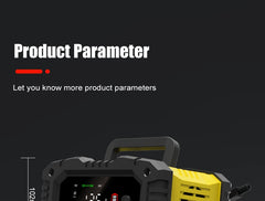 12v/24v Fully Automatic Battery Charger 7-segment Smart Car Battery Charger Pulse Repair for Agm Gel Wet Lead Acid Charging