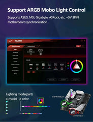 Jungle Leopard Prism 6 Pro ARGB PC Case Fan 120mm 3-sided Infinite Mirror 5V 3PIN Motherboard Lighting Sync 4PIN PWM