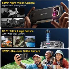 Ulefone Armor 27T 4G THERMAL BY FLIR® Rugged Phone 10600mAh Up to 24GB+256GB  6.78"FHD 120Hz Night Vision Android 14 Smartphone