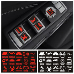 15pcs/Set Creative Car Switch Button Stickers Dashboard Console Label Decals Self-Adhesive Decorations For Car Truck