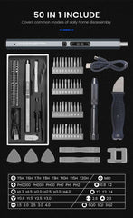 Cordless Electric Screwdriver Set 12/39/50 in 1 Precision Power Tool Magnetic Screw Driver Bit Fast Charging Repair Tool Kit
