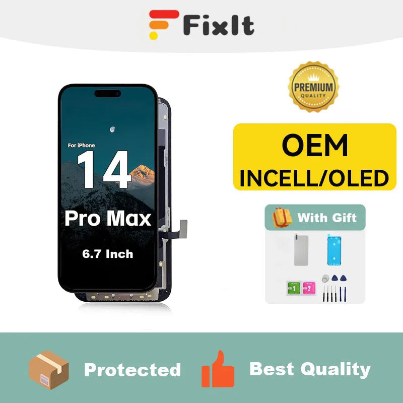 For Iphone 14 Pro Max Screen Replacement 6.7 Inch Mobile Phone LCD Display Screen Digitizer Frame Full Assembly With Repair Tool