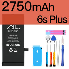 PINZHENG Real High Capacity Battery For iPhone 8 SE2020 6 6S 7 8Plus X Xs Max Xr Phone Replacement Batteries Warranty One Year