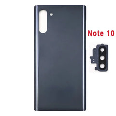 غطاء خلفي للبطارية لهاتف Samsung Galaxy Note10 Note 10 Plus N970F N975F ولوحة زجاجية ثلاثية الأبعاد وغطاء خلفي وغطاء عدسة الكاميرا بديل