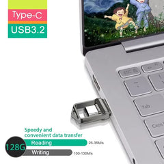 محرك أقراص فلاش USB Type-c 2 في 1 من شاومي بسعة 2 تيرابايت 3.1، عالي السرعة، نقل بيانات، قرص معدني مقاوم للماء، عالمي للهواتف المحمولة والكمبيوتر