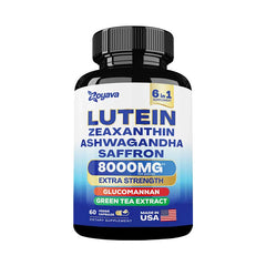 Lutein & Zeaxanthin Supplement 8000 Mg Eye Vitamins with Saffron for Adults, Eye Health Supplement, Supports Vision