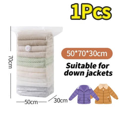 Vacuum Storage Bags No Need Pump Large Plastic Storage Bags for Storing Clothes blankets Compression Empty Bag Travel Accessorie
