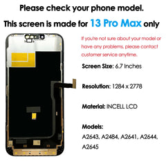 High quality AAA incell LCD For iPhone 13 Pro Max Display Touch 13 promax Screen Replacement Digitizer Assembly Repair parts