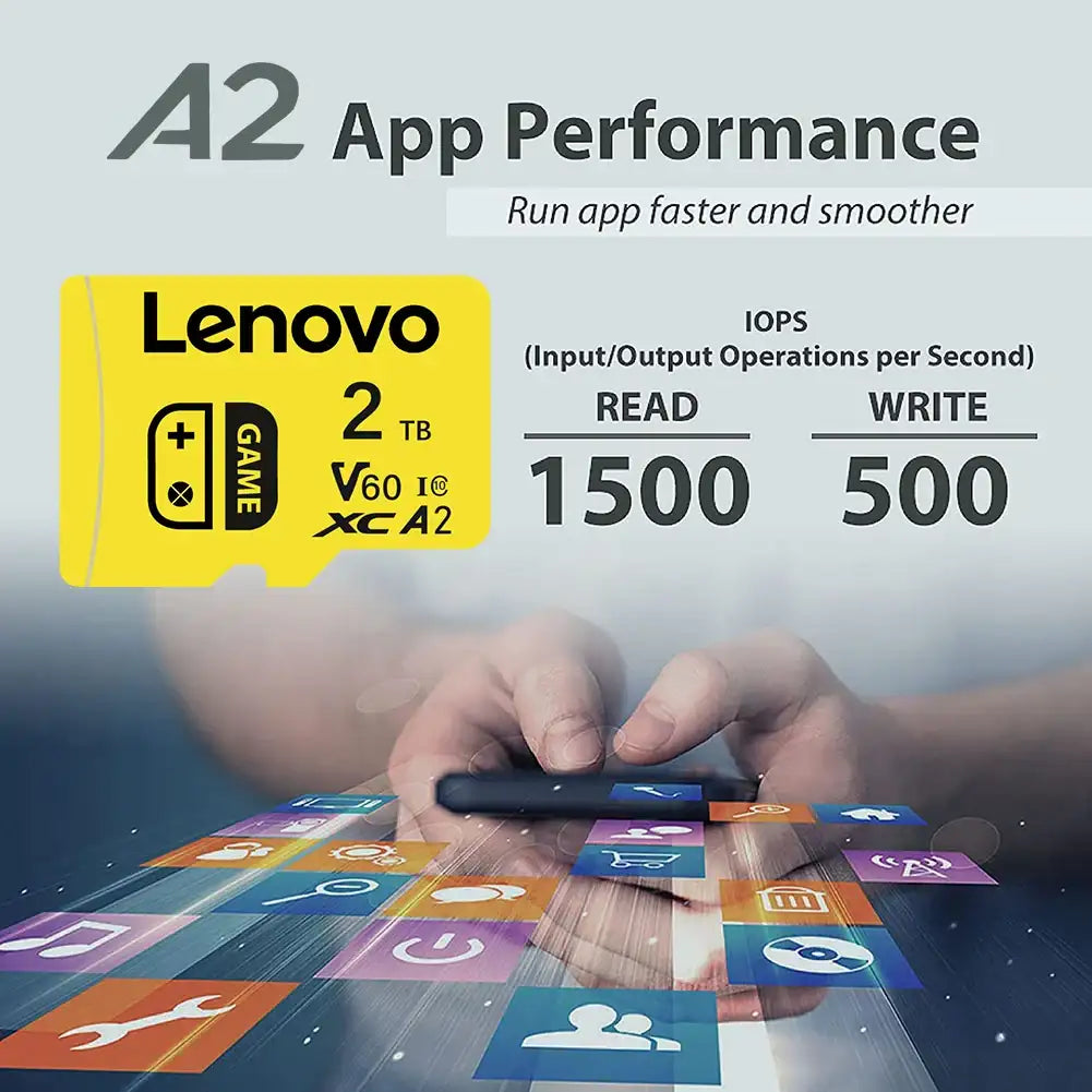 Lenovo 2TB SD Memory Card 1TB 512GB 256GB A2 U3 Micro TF SD Card 128GB High Speed MLC TF Card For Nintendo Switch Ps4 Games PC