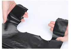100PCS Black Vest Plastic Bag Kitchen Living Room Clean Garbage Storage Bag Takeaway Shopping Packing Garbage with Handle Bag